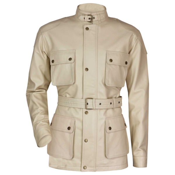 Military Style - Cream - Lamb hide - Panther | Leather Jackets | Men's ...