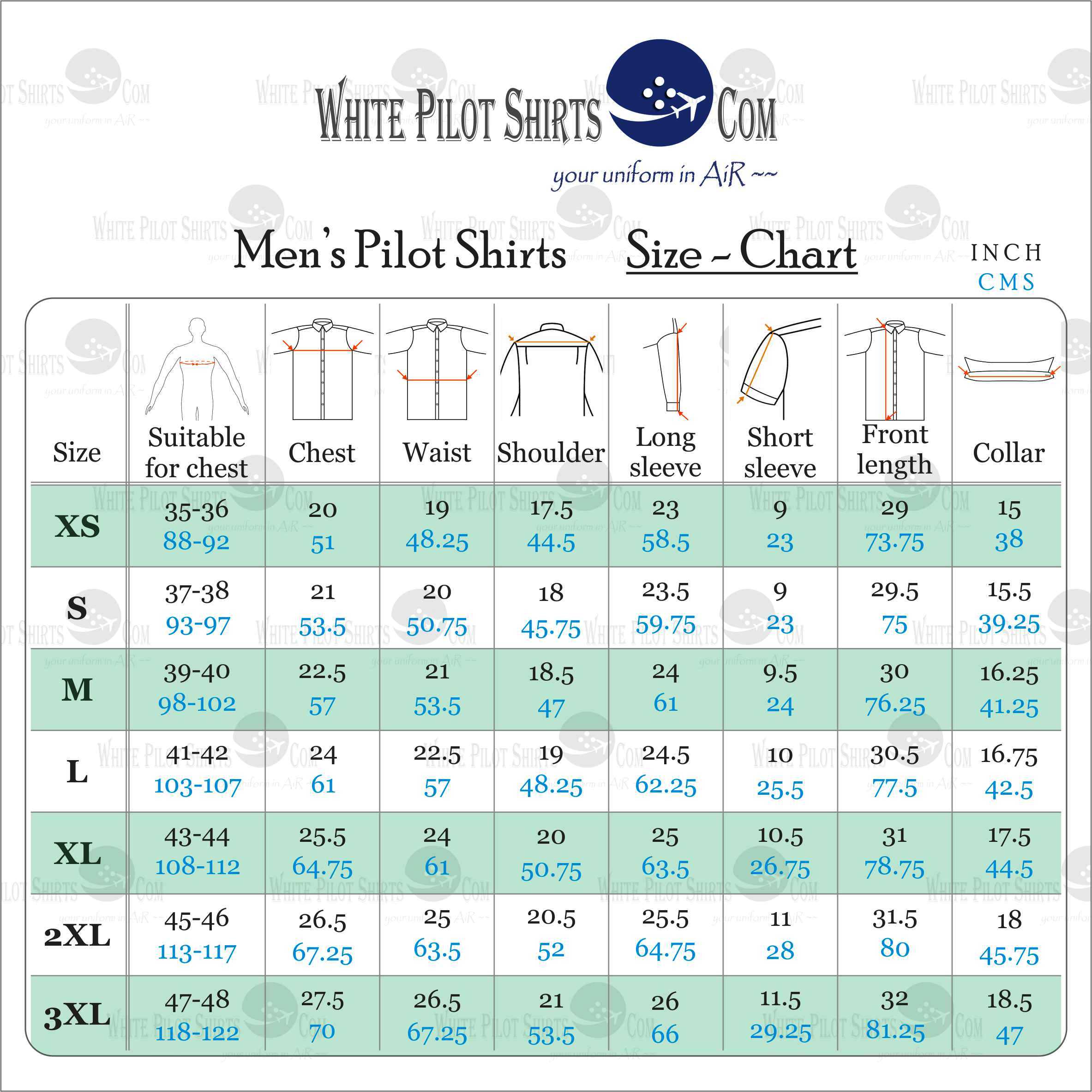 Blended Cotton - 50% Cotton 50% Polyester | Pilot Shirts | Men's Pilot ...