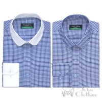 Penny Blue Small Checks 